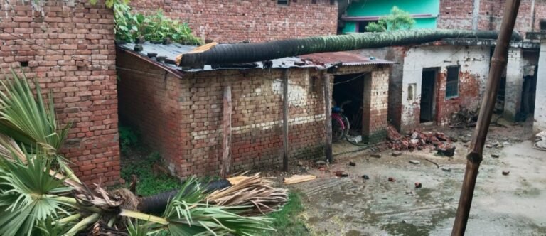 आधी रात घर पर टूटा आफत का पेड़,भरभराकर गिरी छत
